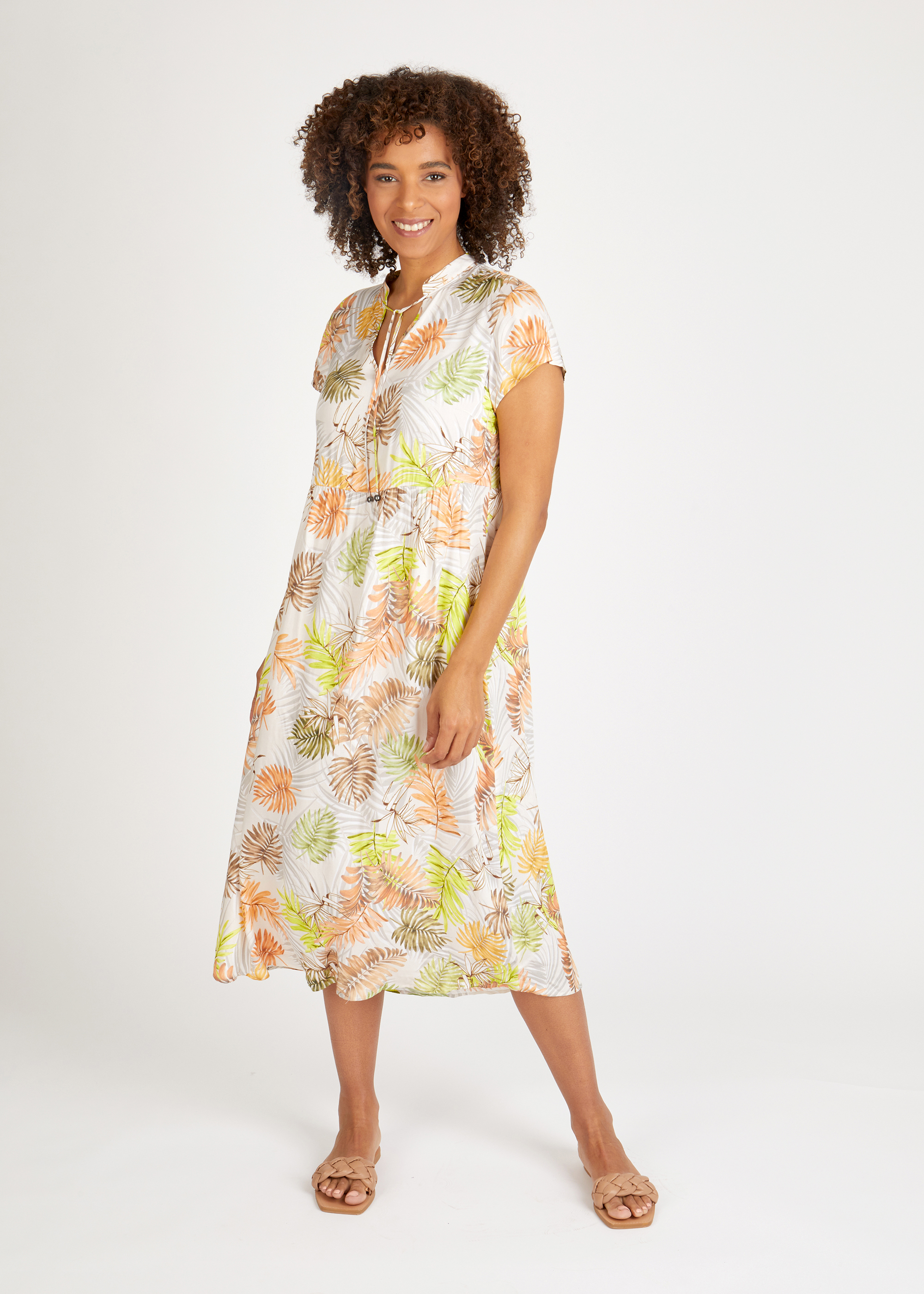 Kleid mit Palmen-Print