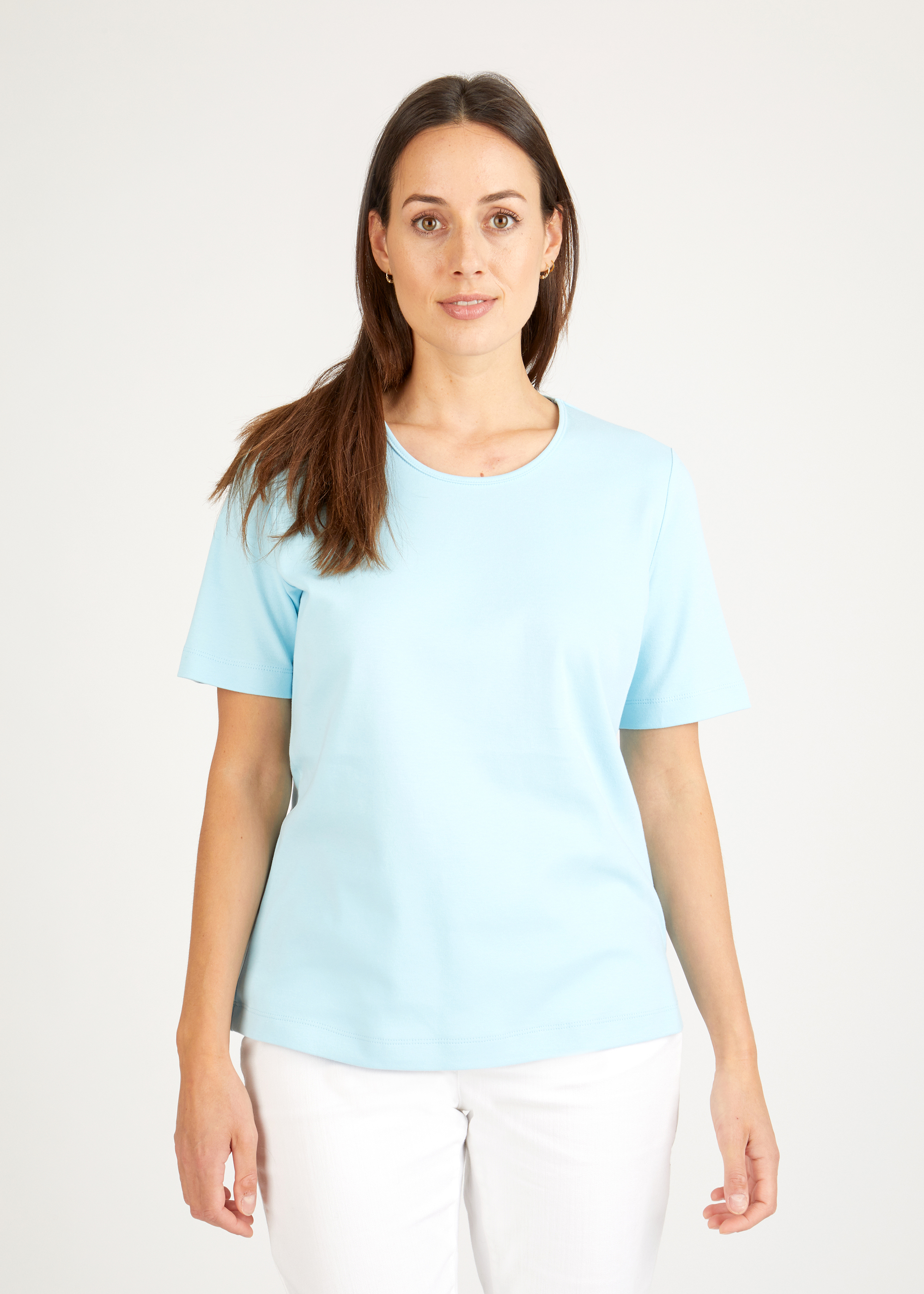 Basic T-Shirt aus Cotton Jersey