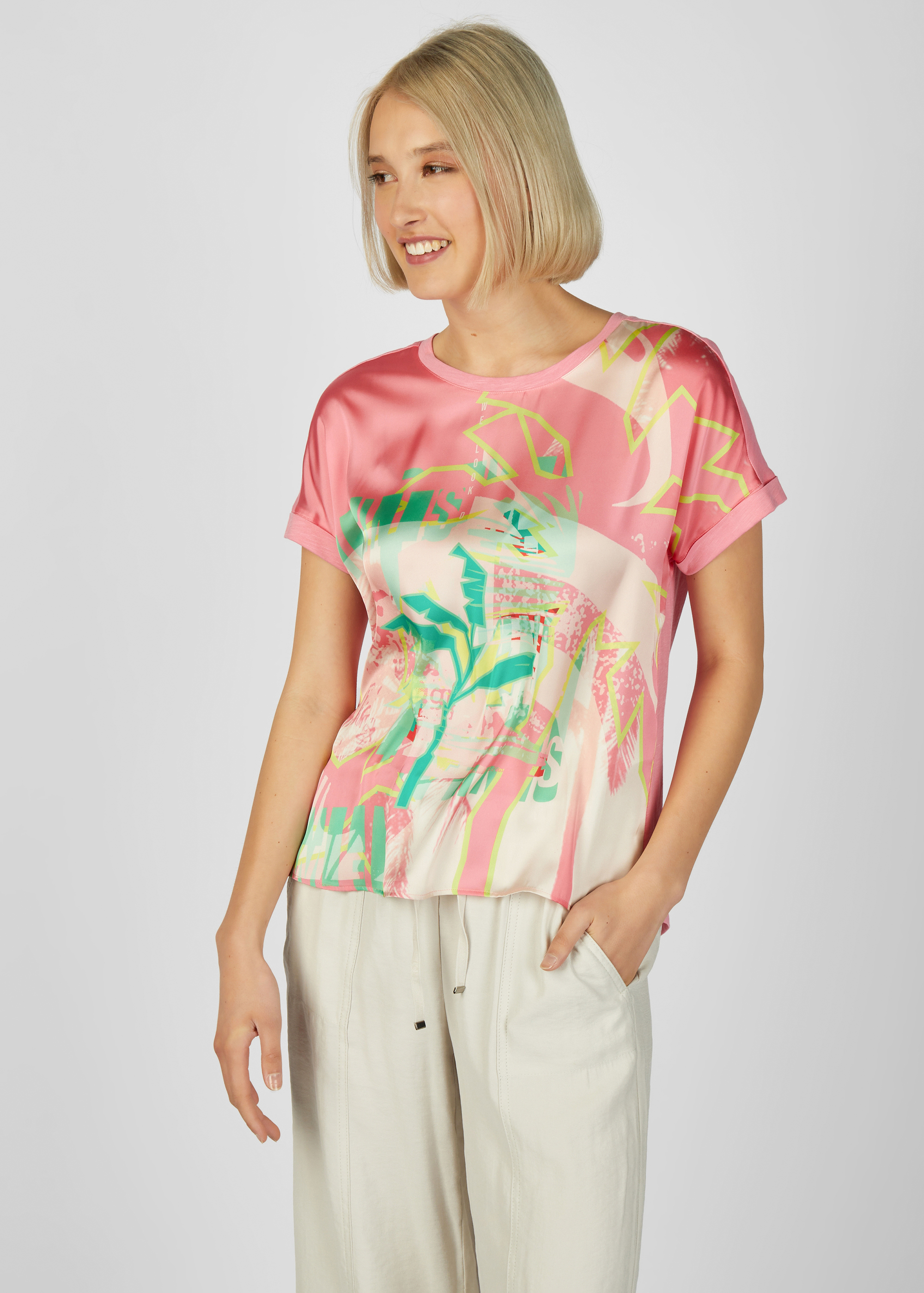 T-Shirt mit sommerlichem Print