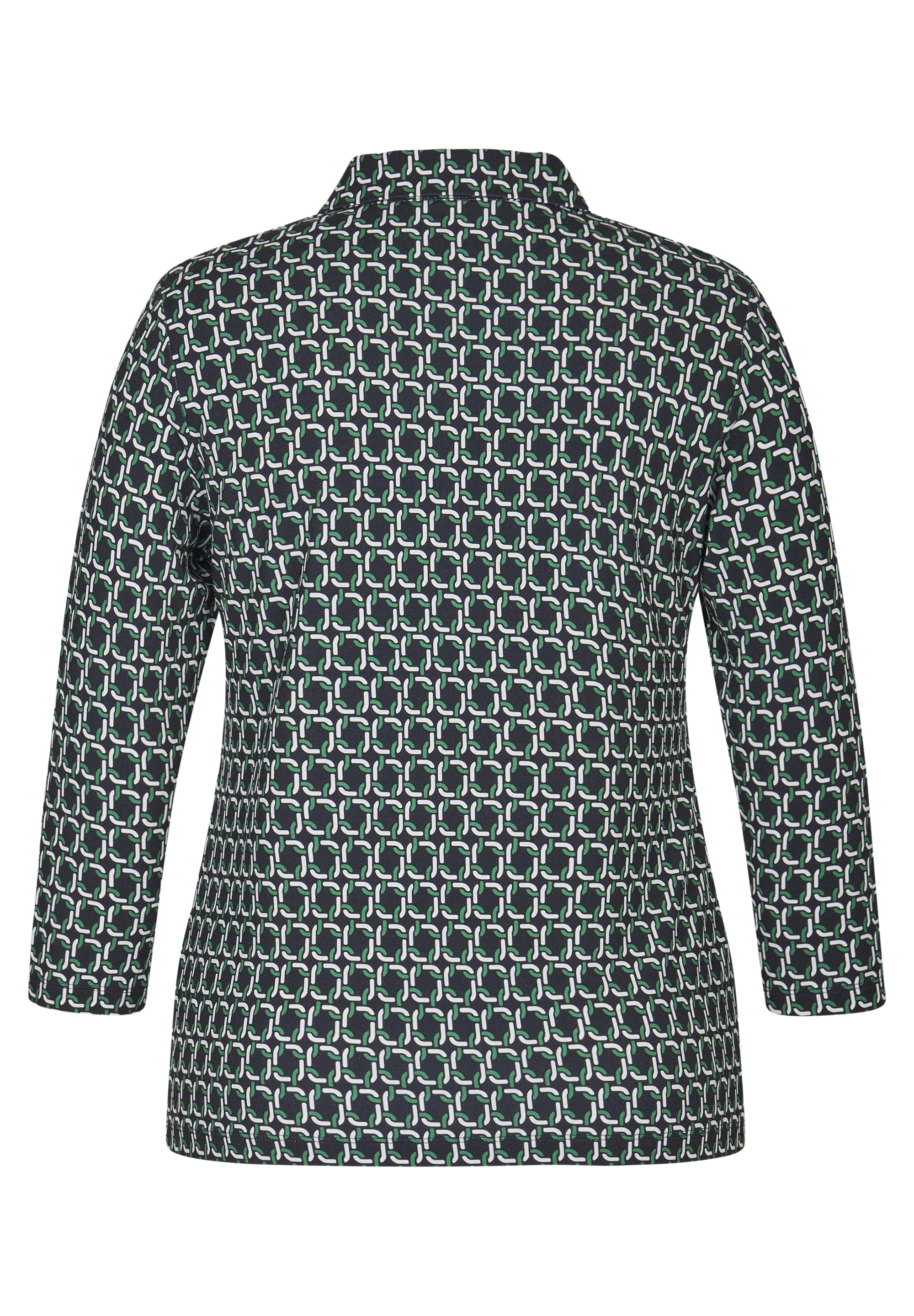 Shirt mit Polokragen und geometrischem Muster