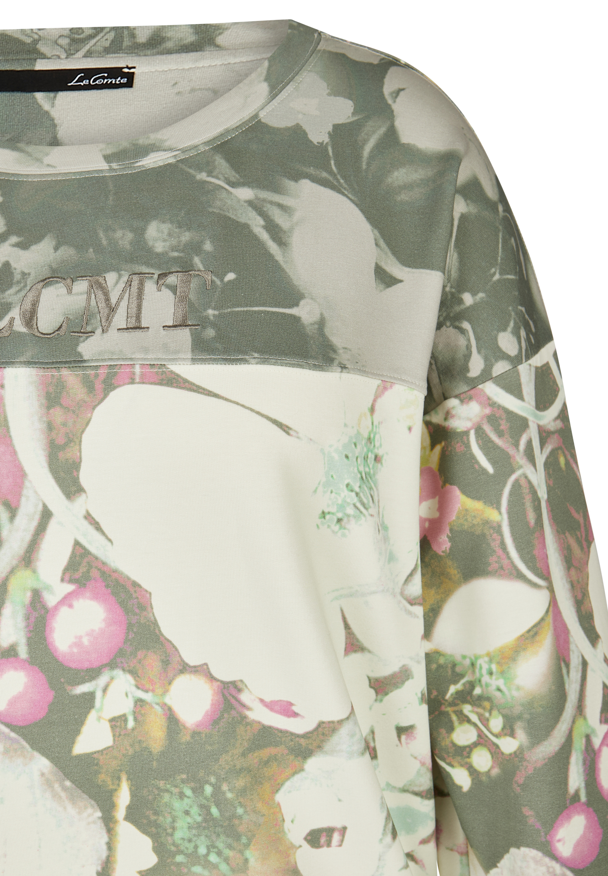 Sweatshirt mit floralem Muster und Logostickerei